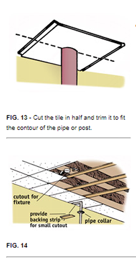 TILING AROUND POSTS OR PIPES